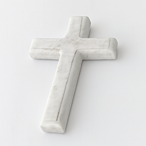 Lot de 3 petites croix en marbre blanc pour décoration murale chrétienne - Product Image 5