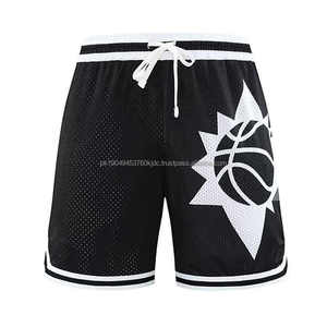 Venta al por mayor de pantalones cortos de baloncesto personalizados de alta calidad de los hombres de doble capa de malla de poliéster transpirable y diseño impreso de secado rápido - Product Image 3