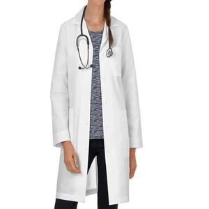 Médico de alta calidad Scrubs logotipo personalizado mujeres hombres Hospital uniformes dentales laboratorio batas médico laboratorio Bata Ronpex - Product Image 3