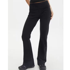 Personnalisé beurre Scrunch fesses taille haute Gym Fitness entraînement Flare Yoga Spandex/Nylon solide respirant grande taille femmes - Product Image 3