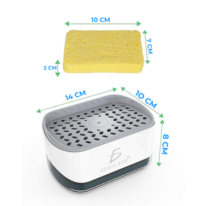 Dispenser di sapone liquido per la casa con porta spugna - Product Image 2