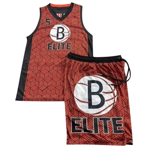 Factory Outlet Conjunto de baloncesto personalizado 100% Poliéster Reversible Traje Transpirable Impreso Technics Uso de verano Uniforme de baloncesto - Product Image 2
