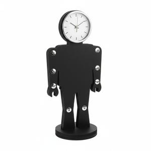 Horloge de table en métal moderne avec un design contemporain élégant, construction durable, idéale pour la décoration de la maison ou du bureau. - Product Image 1