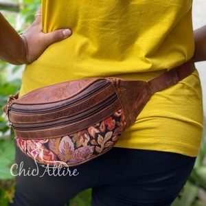 Nueva llegada elegante Jacquard Kilim cuero cadera bolsillo cinturón diseñador Venta caliente riñonera con multi-usos bolsa cinturones - Product Image 1