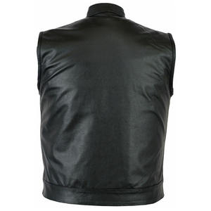 Gilet en cuir moto gilet en cuir pour hommes toutes tailles et couleurs disponibles respirant professionnel moto véritable - Product Image 2