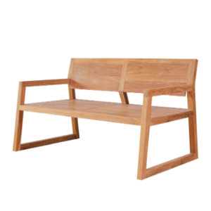 Chaise de jardin à deux places en teck massif et écologique d'Indonésie à prix abordables - Product Image 2