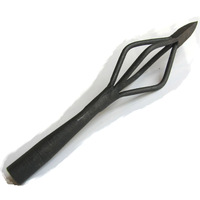 Fer forgé à la main personnalisé en forme de feuille pointe de flèche pointe rustique médiévale Viking accessoires tir à l'arc chasse tête de flèche