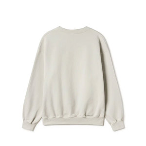 Sudadera Gris Sólida Vintage con Logotipo Personalizado, Sudadera sin Mangas de Algodón de Moda, Sudadera Larga de Invierno con Estampado Gráfico Desgastado en Relieve - Product Image 2