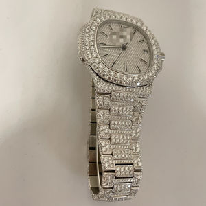 นาฬิกาเพชรโมอิสซาไนต์, นาฬิกาข้อมือผู้ชาย, นาฬิกาโมอิสซาไนต์หรูหรา, นาฬิกาฮิปฮอปอัตโนมัติสองสีสำหรับผู้ชาย - Product Image 6