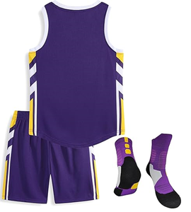 Maillots de basket-ball pour jeunes, uniforme d'entraînement sportif, chemise et short pour garçons et filles - Product Image 2