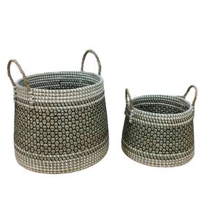 Cesta de lavandería de algas marinas naturales ecológicas hechas a mano Material de ratán de Vietnam - Product Image 5