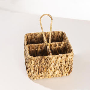 Porte-couverts en jacinthe d'eau, bon prix, support de rangement pour cuillère, fourchette, ustensiles, caddy pour ustensiles de cuisine - Product Image 6