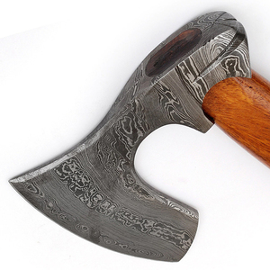 Handcrafted Damascus Steel <b>Axe</b> for Outdoor Use Industrial Grade with <b>Wood</b> Handle for Bushcraft and Gift Collection - Product Image 2