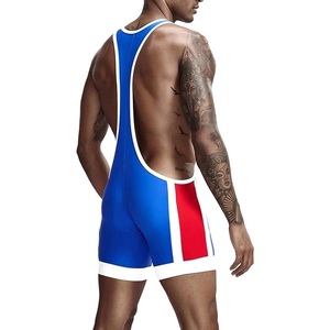 Design Your Own Digital Printing Wrestling Singlet <b>Athletic</b> Bodysuit Underwear Singlets Good Quality Fighting Breathable New Set - Product Image 3
