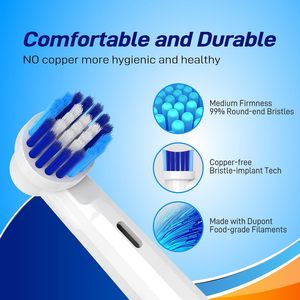 Natural-Tone Eco-Friendly Round <b>Toothbrush</b> <b>Head</b> Replacements Generic for Oral Bs Electric Brush Refills Wholesale - Product Image 5