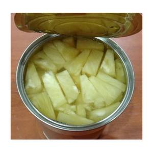 สับปะรดกระป๋องในน้ำเชื่อมผลไม้กระป๋องบรรจุในกระป๋องชนิดตัดชิ้นผลไม้เขตร้อนหวานสีเหลืองสำหรับการส่งออกจำนวนมาก - Product Image 1