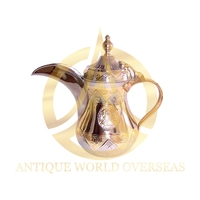 Cafetière arabe Dallah en acier inoxydable faite à la main, cadeau islamique traditionnel, décoration portable, personnalisable, durable, pour le café et le thé