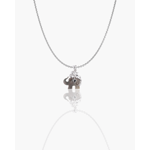 Mini Rhodium Plated <b>Elephant</b> Pendant Perfect <b>Gift</b> - Product Image 1