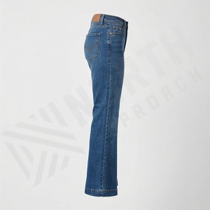 High Waist Flare Jeans Customized Color <b>Stretch</b> <b>Denim</b> Skinny Fit To Knee Cropped Bootcut Women's Trendy Jeans Comfortable Rising - Product Image 3