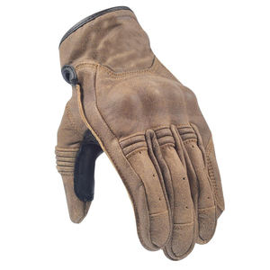 Guantes antideslizantes para motocicleta de cuero envejecido Cafe Racers, guantes de carreras de motorista callejero para carreras de carretera y ropa de montar - Product Image 1