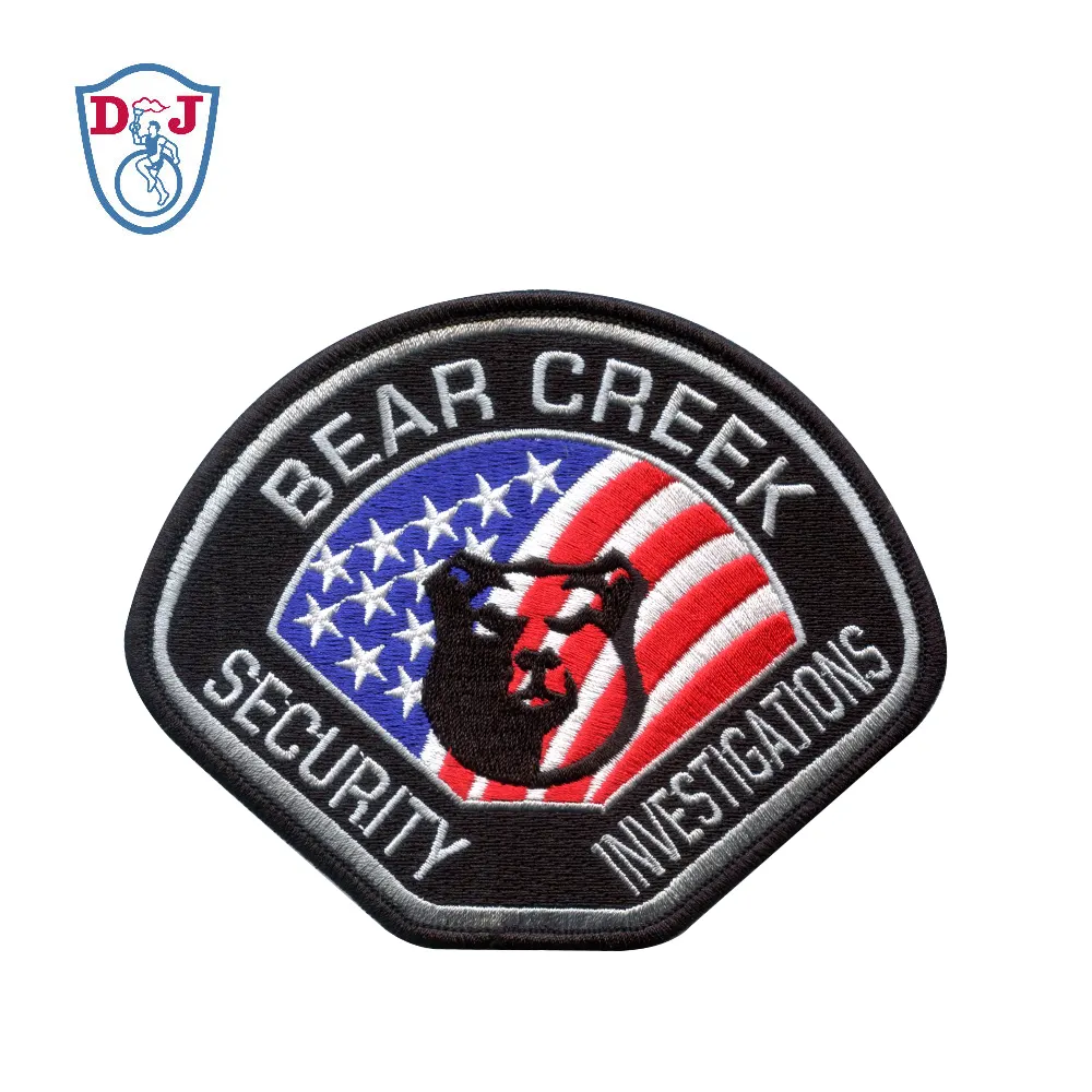 Patch Factory Custom Security badge patch emblema ricamato per uniforme