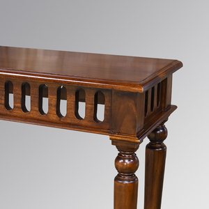 Mesa Consola Minimalista Aloka de Madera Maciza Marrón, Tradicional para Sala de Estar, Oficina en Casa, Comedor, Ecológica, Impermeable y Decorativa - Product Image 3