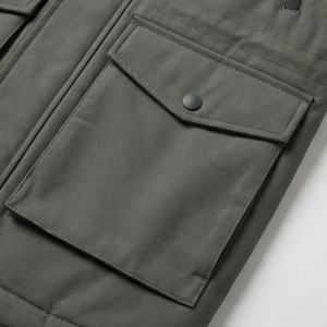 Veste parka à capuche pour homme, résistante aux intempéries, coupe-vent, manteau d'extérieur, isolée, chaude, vêtements thermiques, vêtements de neige robustes - Product Image 5