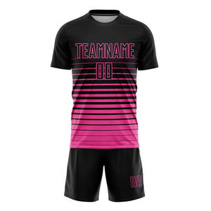 Vente en gros de maillots et shorts de football personnalisés Kits complets d'uniformes d'équipe avec impression par sublimation Fourniture d'usine OEM/ODM - Product Image 2