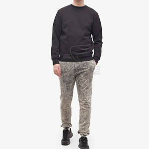 Joggers informales de lavado ácido para hombre para uso diario con puños acanalados, pantalones de chándal de lavado ácido para hombre de estilo callejero - Product Image 4