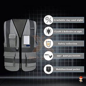 Chaleco Reflectante de Seguridad Cómodo para Uso en Exteriores, Servicio OEM, Chaleco Reflectante de Seguridad Más Vendido - Product Image 6