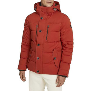 Custom Mens <b>Quilted</b> Puffer Jacket Hooded Windproof Breathable Polyester Cotton Winter Coat OEM Manufacturer - Product Image 3