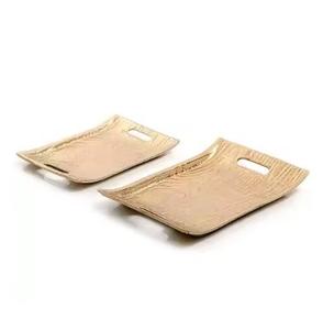 Bandejas de servicio más exigentes Bandeja de servicio de metal de mesa Diseño elegante Bandejas de latón hechas a mano de lujo Venta caliente - Product Image 1