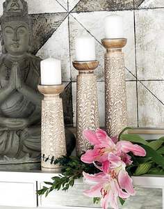 Portavelas de madera ecológico con encanto rústico, ideal para decoración de bodas y eventos especiales, centro de mesa - Product Image 4