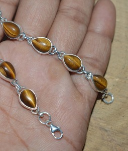 Tiger Gemstone <b>Bracelet</b> Jewelry For Women Silver <b>Boho</b> Style Jewelry 925 Sterling Silver Trending Handmade <b>Bracelet</b> Gift For Her - Product Image 3