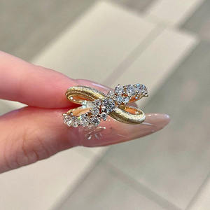 925 Sterling <b>Silver</b> Moissanite Brilliant Cut Prong Setting Classic <b>Ring</b> <b>Silver</b> Plated Brushed <b>Cross</b> Style Fashionable Engagement - Product Image 1