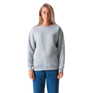Sweat-shirt à col rond pour femme moderne, design minimaliste, polaire doux, pull pour streetwear, détente et mode d'hiver - Product Image 1
