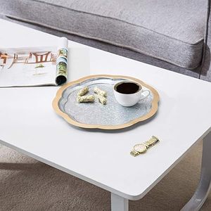 High Quality Aluminium Metal <b>Round</b> <b>Tray</b> For Restaurant Home Hotel Usage in Best Price - Product Image 5