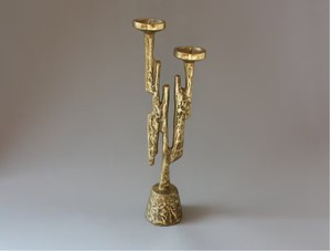 Bougeoir élégant en métal d'inspiration vintage pour la décoration sophistiquée de la maison pour les arrangements de table de Noël Style d'événement - Product Image 2