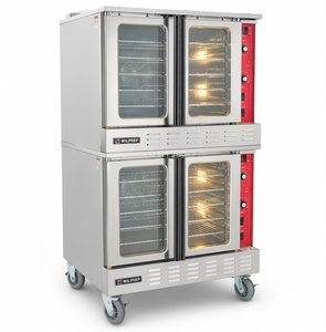 เตาอบลมร้อนเชิงพาณิชย์แบบสองชั้นขนาด 38 นิ้ว ระดับมืออาชีพ – เตาอบเบเกอรี่ใช้แก๊สโพรเพนกำลังสูง 108,000 บีทียู - Product Image 1