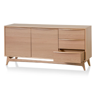 Buffet en teck massif avec finition couleur bois et matériaux de haute qualité pour usage intérieur. - Product Image 6