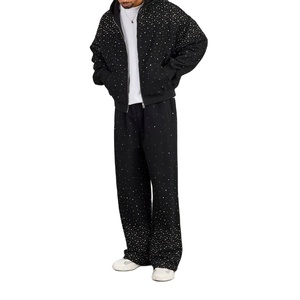 Nuevo Estilo, Ropa Deportiva Personalizada, Ligera, Talla Grande, 100% Algodón, con Estampado Gráfico y Pedrería, Cintura Elástica, Chándal Oversize para Hombre - Product Image 4