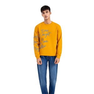 เสื้อสเวตเตอร์คอกลมแขนยาวของผู้ชายเสื้อขนแกะแบบสวมหัวเสื้อสีพื้นแบบดิจิทัลสีพื้น2025 - Product Image 1