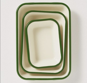 ชุดถาดเซรามิก3ชิ้นสำหรับบ้านโรงแรมร้านอาหารเครื่องครัวช็อคโกแลตถาดเสิร์ฟครีมสีพาสเทลสีเขียวถาดเซรามิกหรูหรา - Product Image 6