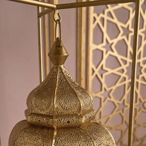 Factory Hot Sell <b>Mini</b> Moroccan Handmade Durable Tea Light Candle <b>Lanterns</b> Stand 3 Lamps for Christmas Ramadan Home Decorations - Product Image 3