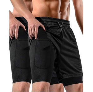 Vente en gros sur mesure Shorts de course à pied pour hommes Fitness Jogging entraînement Yoga exercice Shorts d'entraînement troncs respirant - Product Image 1