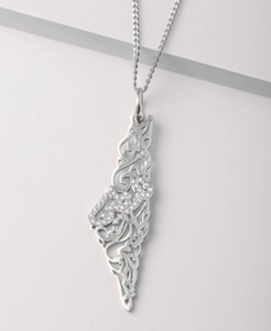 Délicat 316 <span class=keywords><strong>L</strong></span> Bijoux En Acier Inoxydable Palestine <span class=keywords><strong>Carte</strong></span> Collier avec Calligraphie Arabe Vente Chaude Palestine <span class=keywords><strong>Carte</strong></span> Collier - Product Image 3