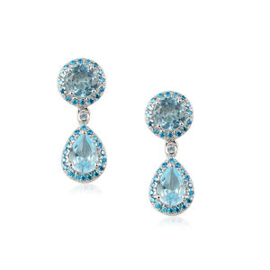 Diseño de lujo, superventas, Plata de Ley 925, amatista, pendiente de gota de piedras preciosas múltiples, venta al por mayor para mujer, joyería de regalo - Product Image 2