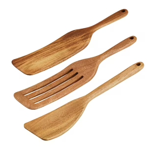 Spatules Tavetha en bois nouveau Design ustensile de cuisine accessoires de cuisine en bois d'acacia faits à la main - Product Image 4