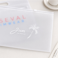 Sacs à fermeture éclair en EVA imprimés sur mesure, directement de l'usine, pochettes à fermeture éclair en EVA transparentes givrées pour l'emballage de bijoux et de cadeaux en détail, vente en gros