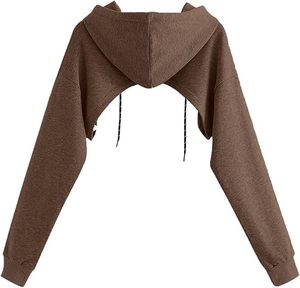 Sudadera corta de invierno con capucha para mujer de gran oferta | Jersey polar con logotipo personalizado para ropa deportiva de gimnasio Boutique y ropa de moda - Product Image 2